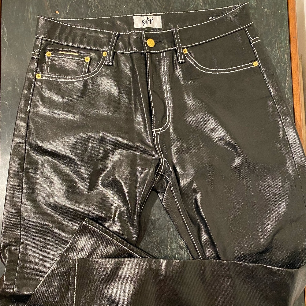 Black Waxed EYTYS Jeans, size 32